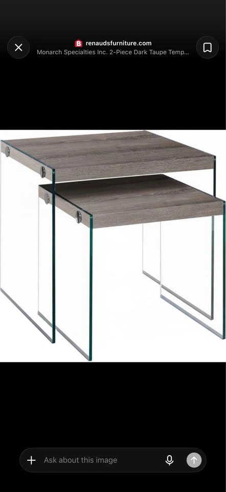Glass Hallway and coffee Table 3 pieces - photo 2