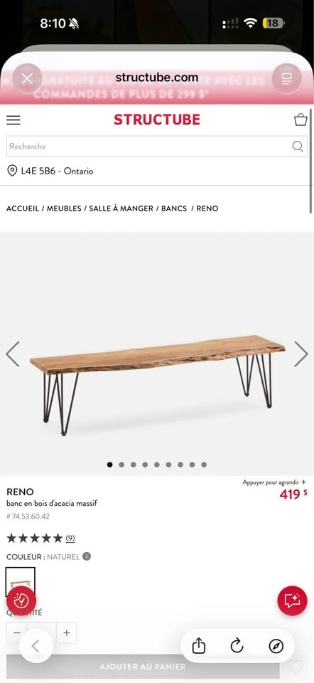 STRUCTUBE bench - photo 2