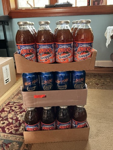 Two 12-Packs Knicks Snapple & 12-Pack Knicks Pepsi Limited Ed