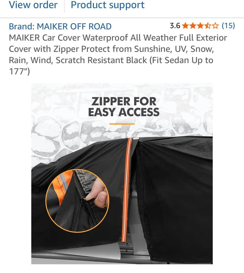 Car cover - sized to 177” car - photo 4