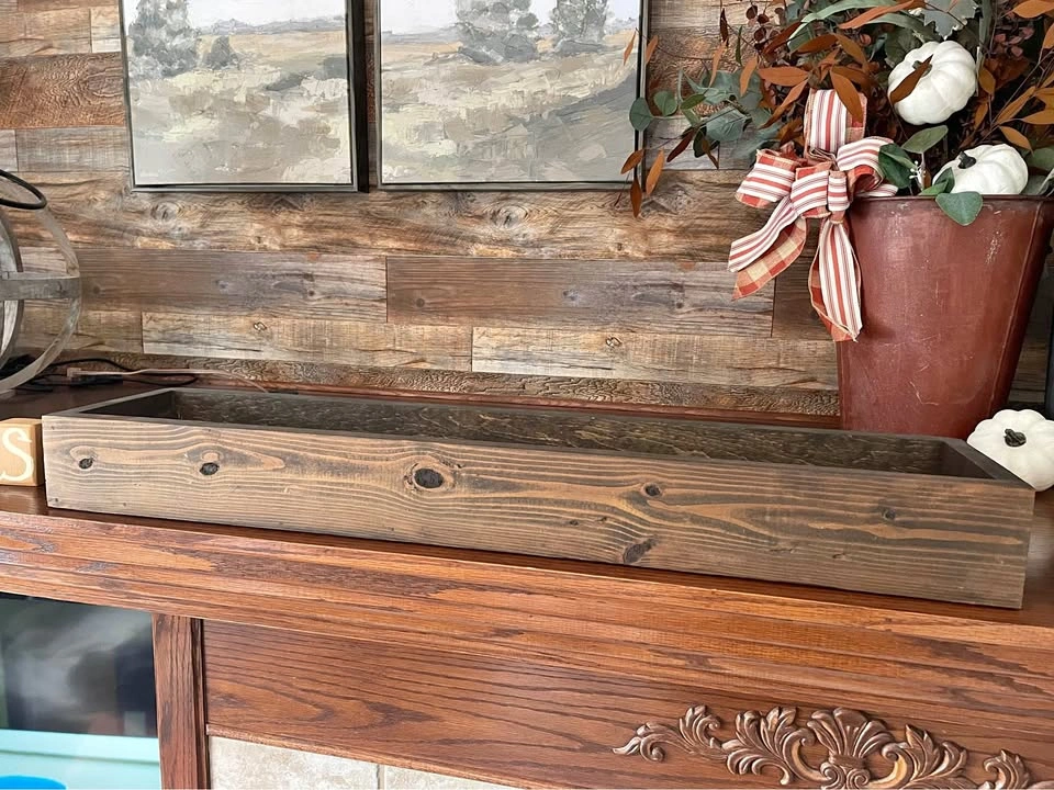 Wooden table or mantle box