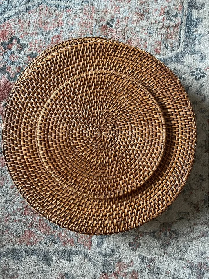 Set of 4 rattan chargers - photo 3