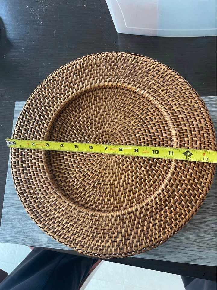 Set of 4 rattan chargers - photo 4