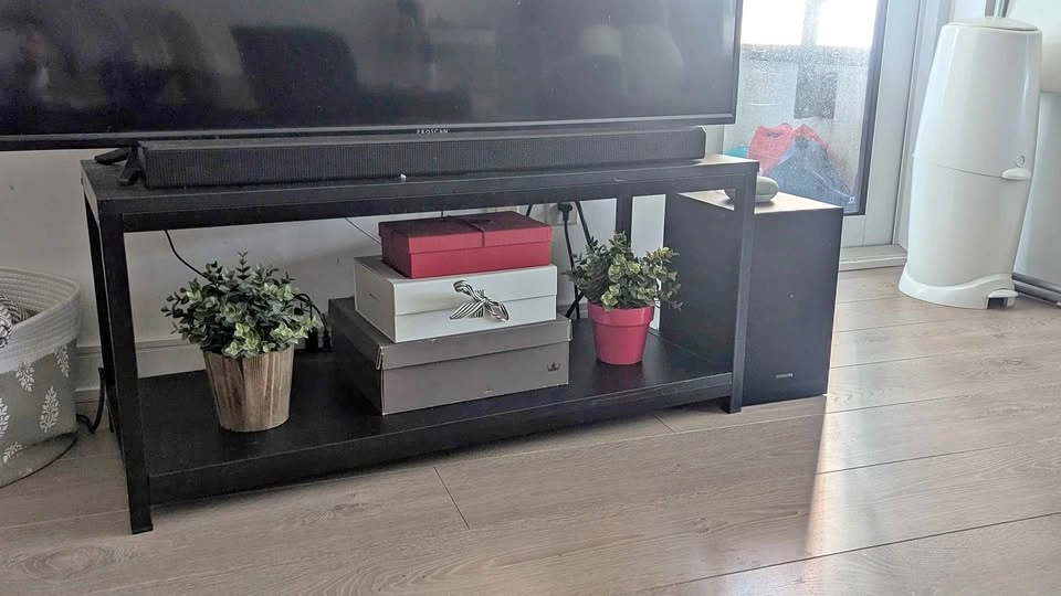 Black Metal TV Stand Media Console