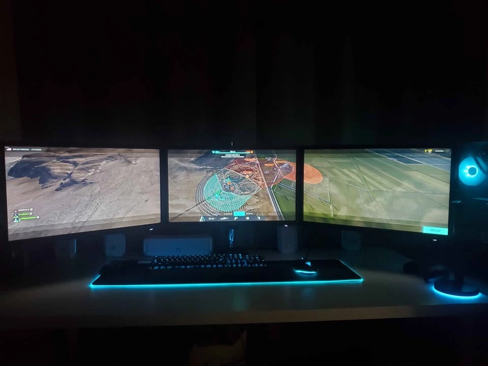 Triple 1080p 75hz 1ms 24inch BenQ Monitors with Mount - photo 2