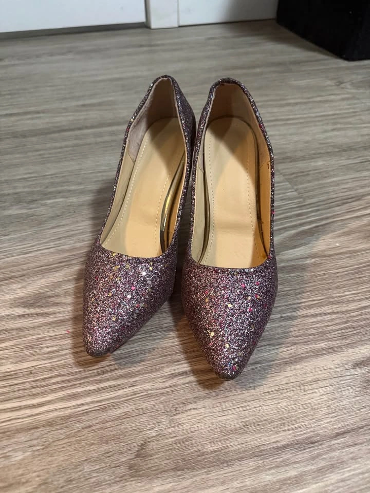 Glittery heels size US 8 UK 6 - photo 2