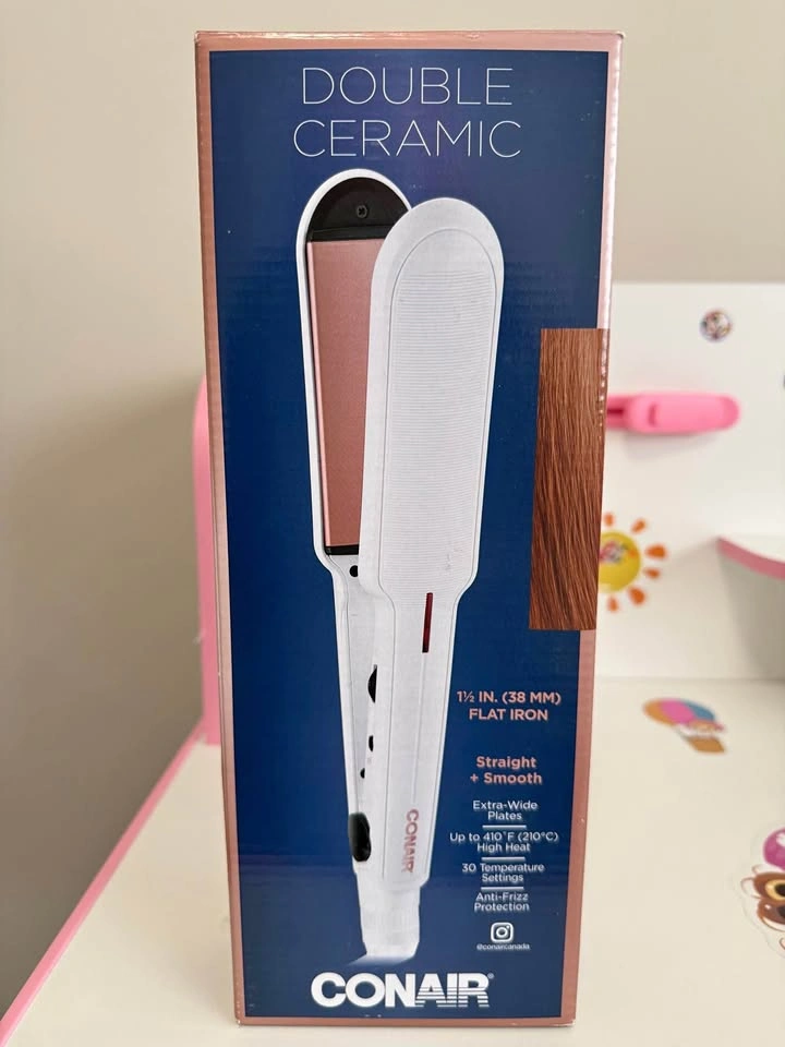 Brand new Conair double ceramic flat iron anti-frizz hair straig