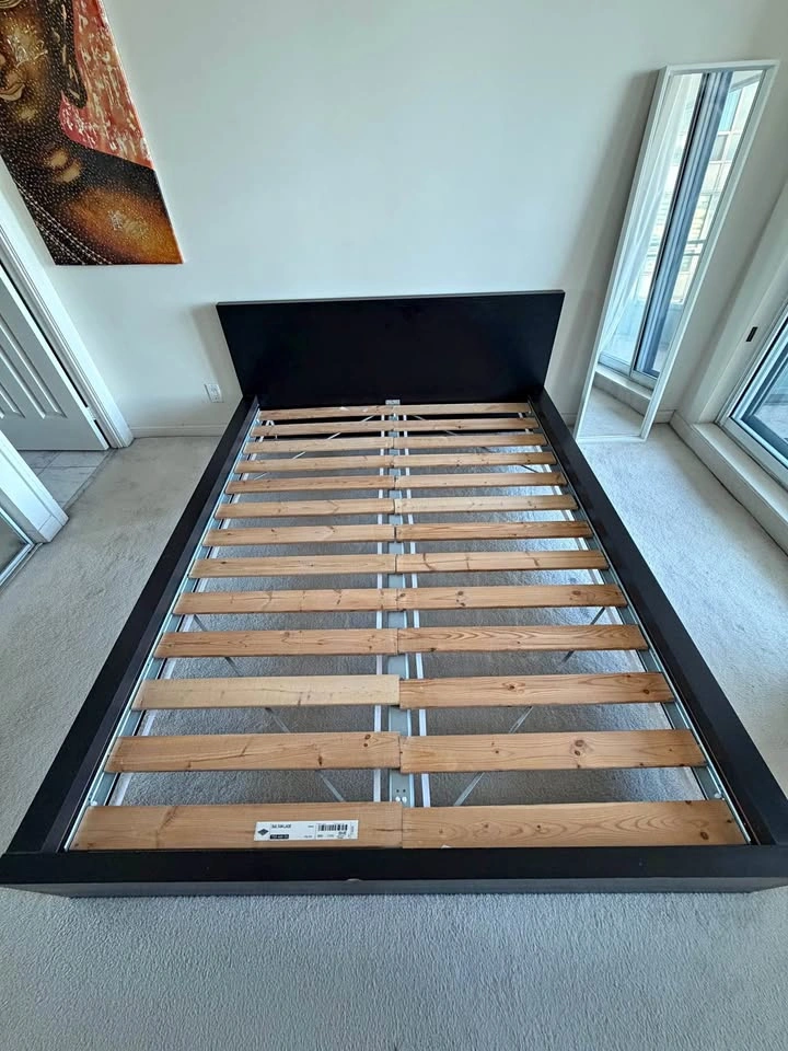 IKEA bed frame Malm queen with slatted base