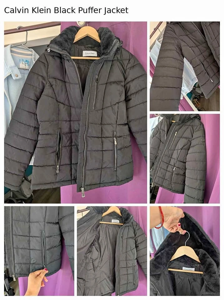 Calvin Klein Black Puffer Jacket Size M