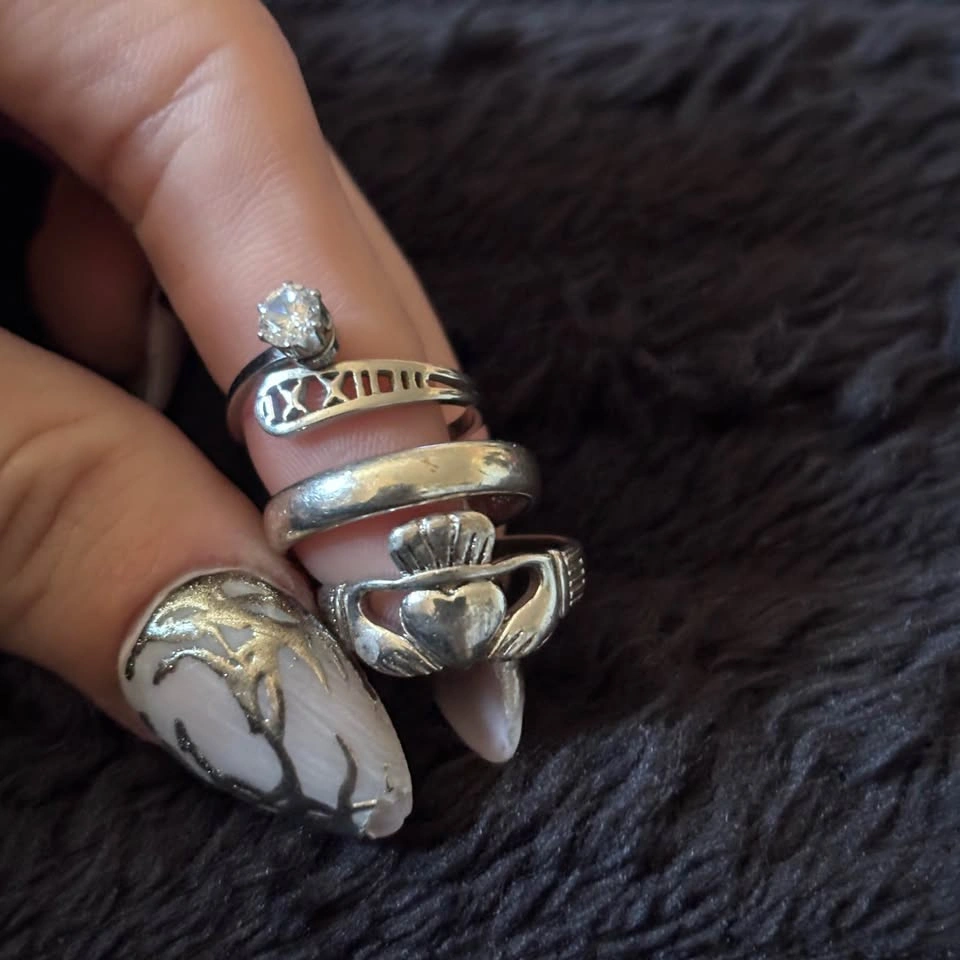 Silver rings set (x3) ! - photo 3