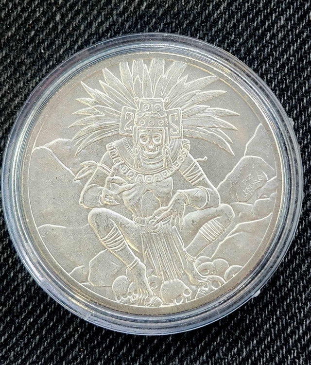 Silver 'Disk of Death' Aztec 1oz Coin / Round
