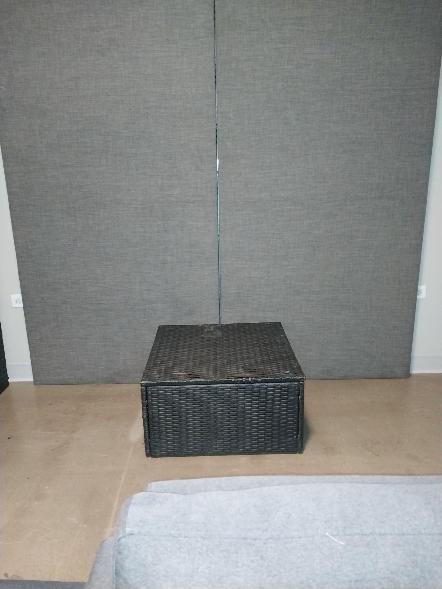 Black Wicker Patio Sectional Set with Ottoman – Like New - photo 5