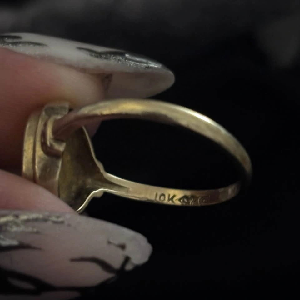 10k Gold Yellow Calcite Ring - photo 4