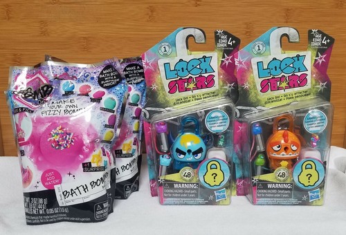NiB (2) Lock Stars Basic Series 1 & (2) So Bomb DIY Kit Lot