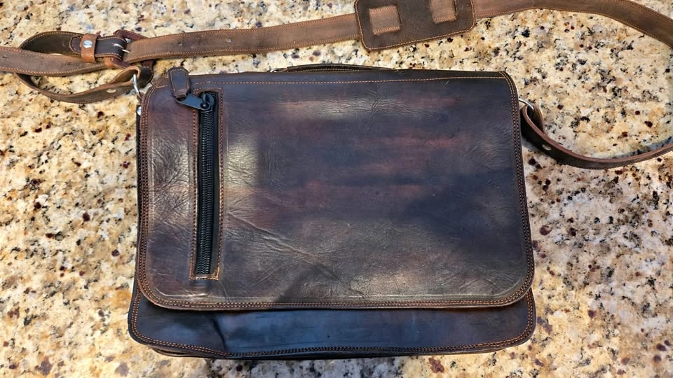 Leather Bag from Chiapas, Mexico