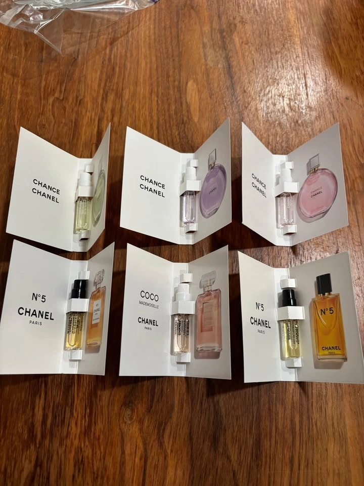 Chanel Perfume Sample Set - Chance, No. 5, Coco Mademoiselle - photo 2