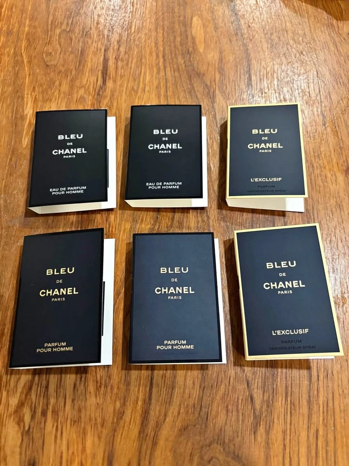 Brand New Chanel Bleu de Perfume Sample Set for men – 6 Vials