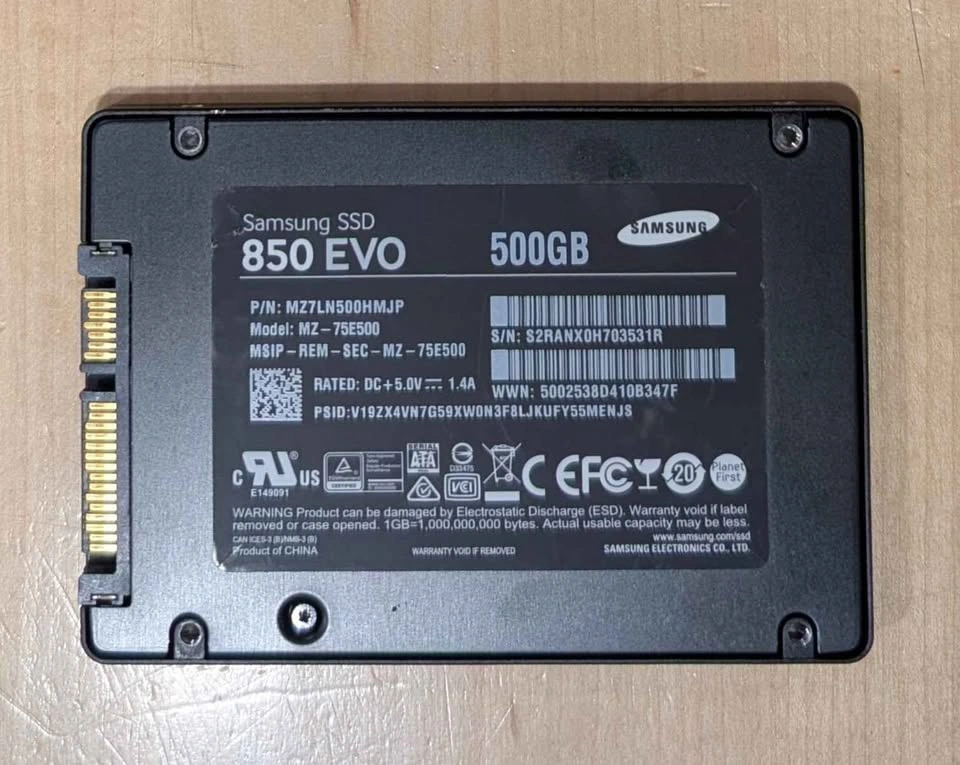 Samsung 850 EVO 2.5" 500GB Sata SSD - photo 2