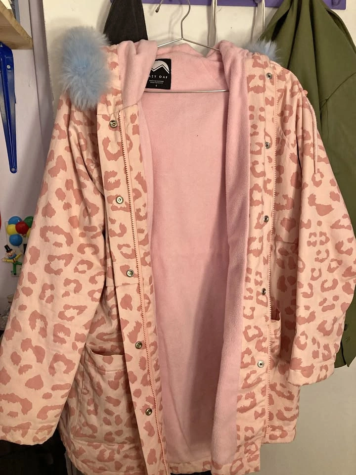 Lazy Oaf Bukimi Pink Leopard Parka