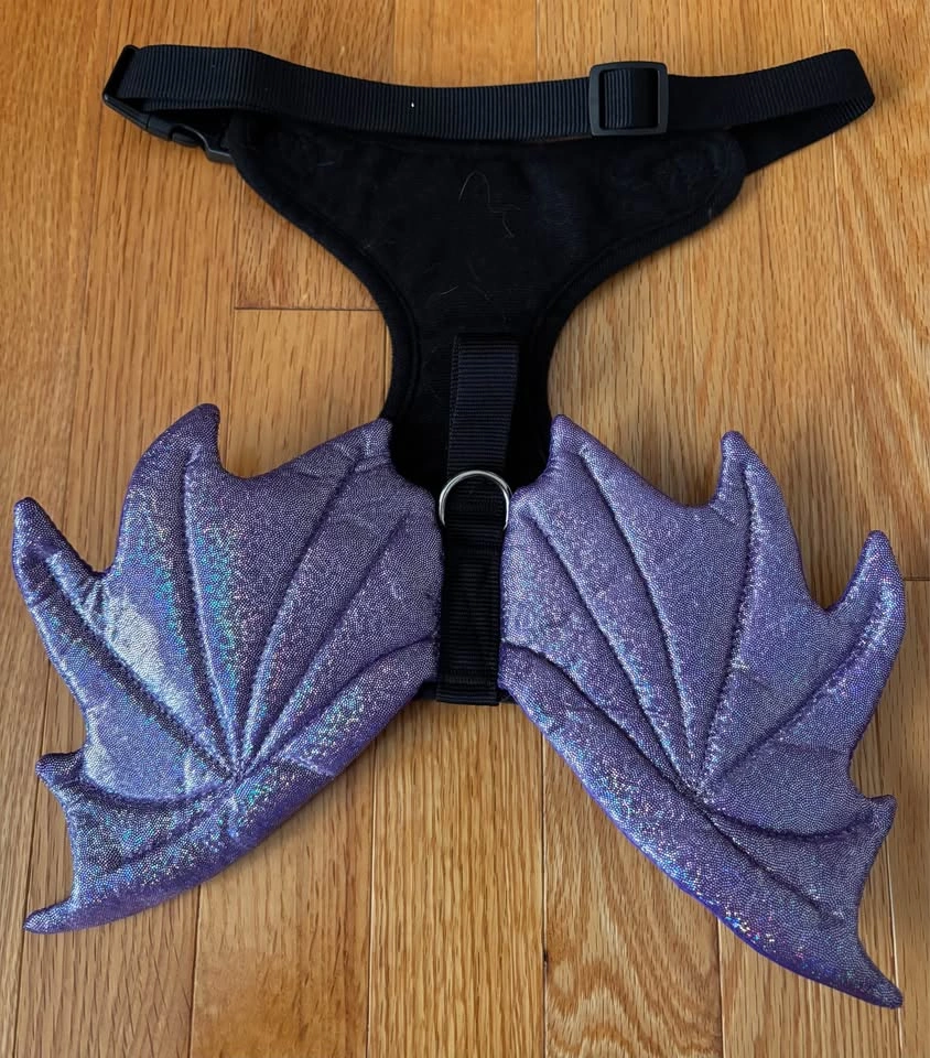 Dog Halloween Costume – Purple Bat Wings Harness – L/XL - photo 2