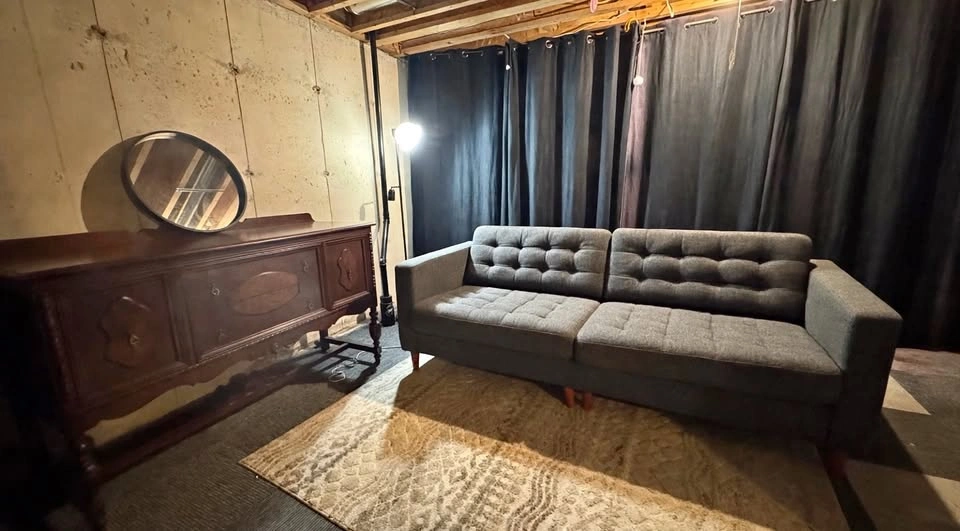 2month used IKEA Morabo 3-Seater Sofa — Dark Grey