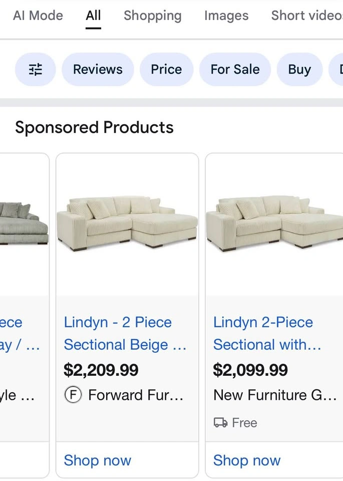 Delivery included!! Ashley Lindyn Sectional with Chaise - photo 4