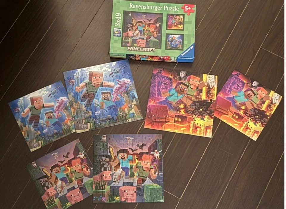 Kids Floor Puzzles Lot Halloween Minecraft Circus - photo 5