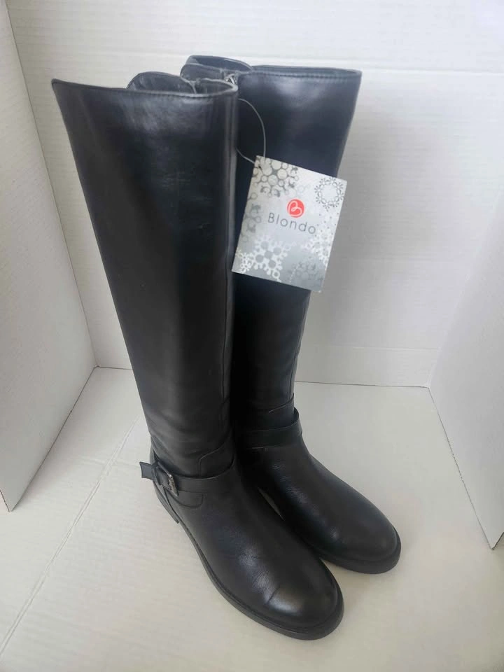 Blondo Waterproof Leather size 6.5 Moto Riding Boots women