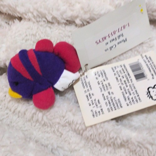 Princess Soft Toys Fish Plush Keychain Honolulu Purple Pink