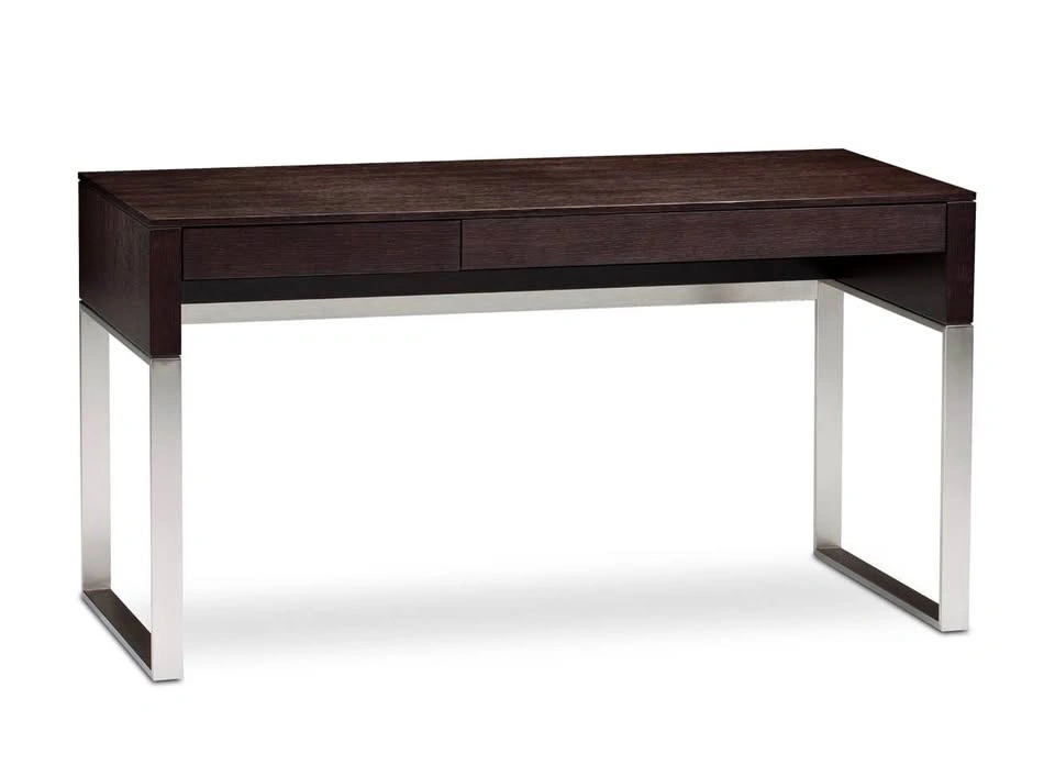Oak wood desk with storage drawers