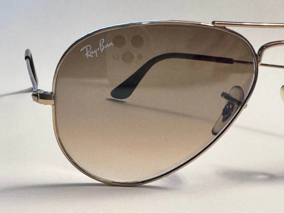 Ray-Ban Aviator Sunglasses (Gold/Brown Gradient) – Like New - photo 5