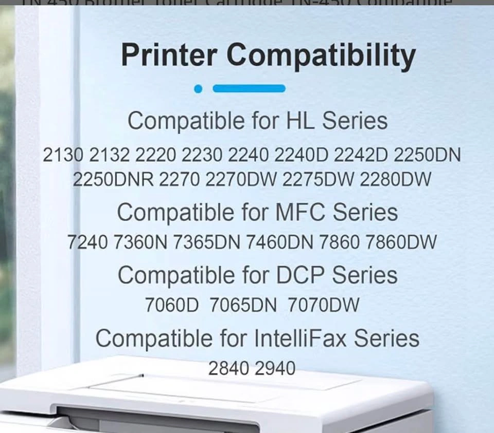TN450 Toner Cartridge for Brother Printer - photo 4