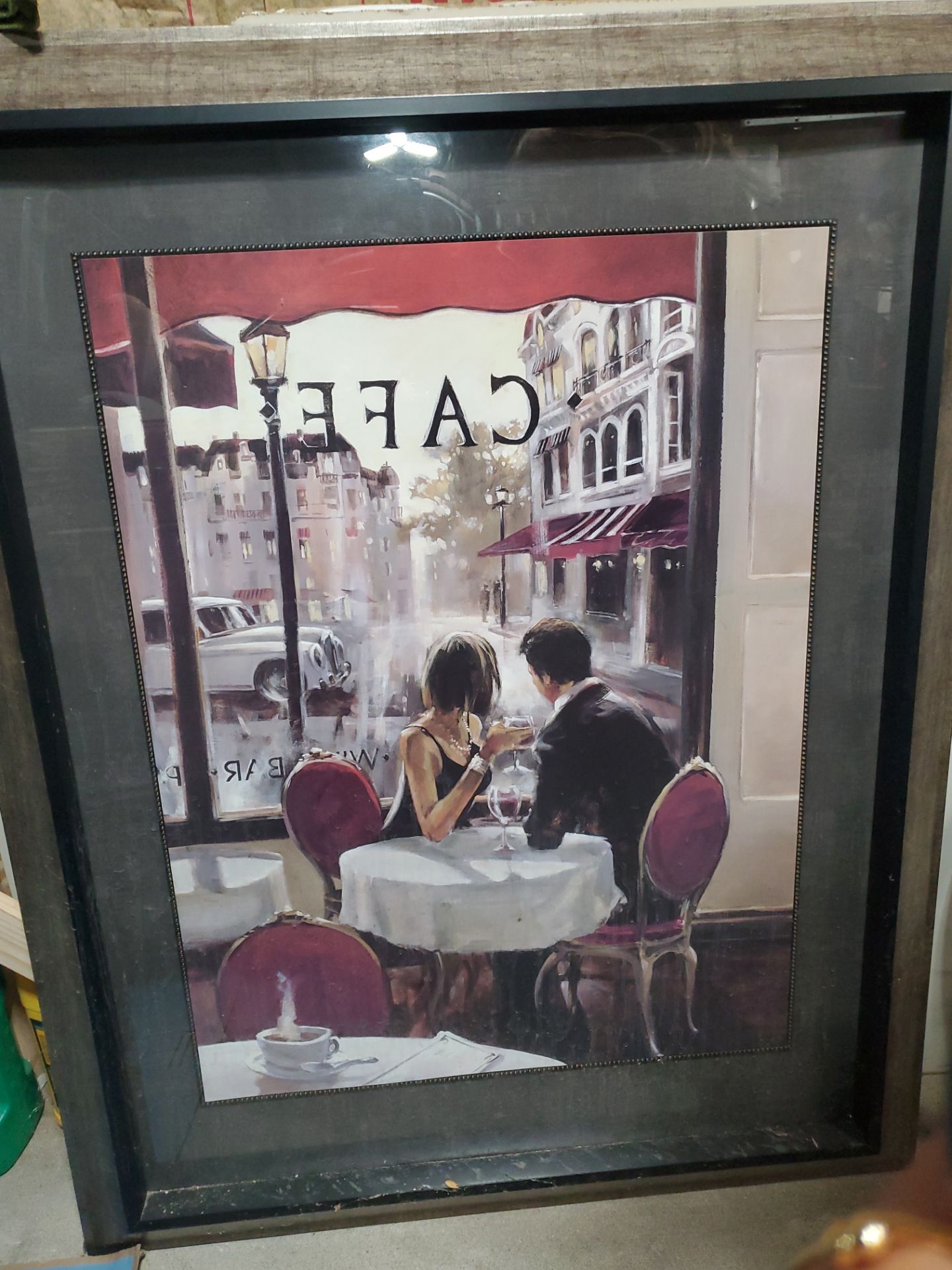 Romantic couple picture with frame