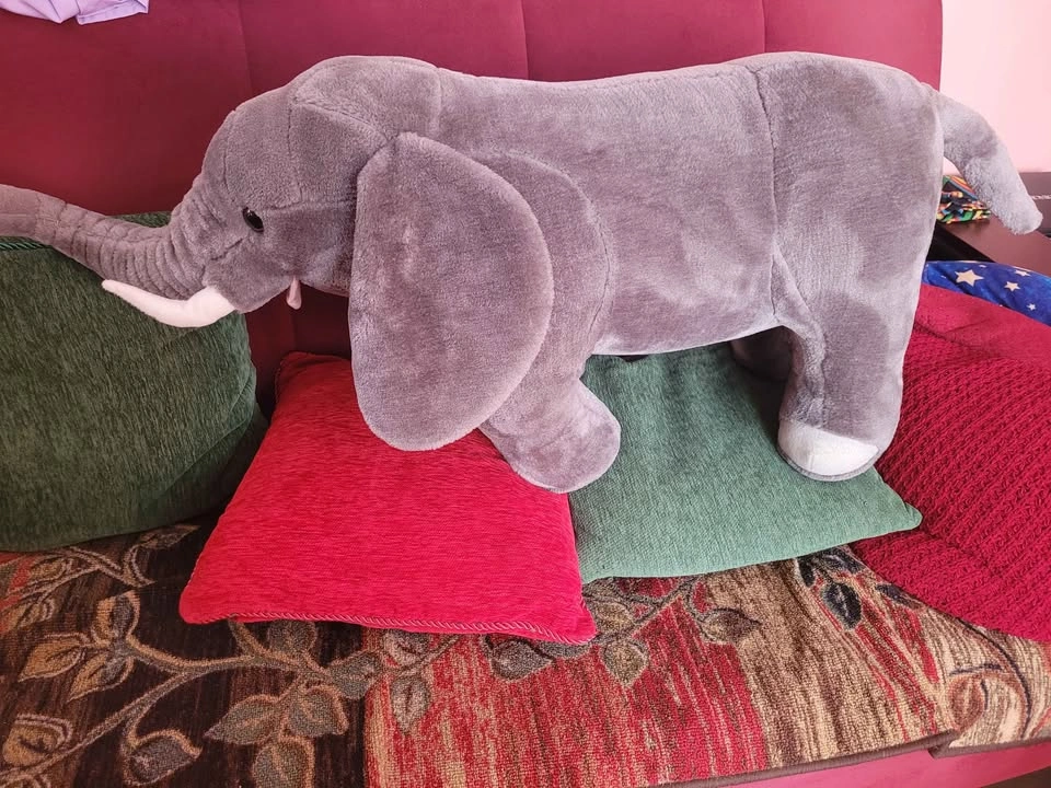 Large Plush Elephant Toy - photo 2