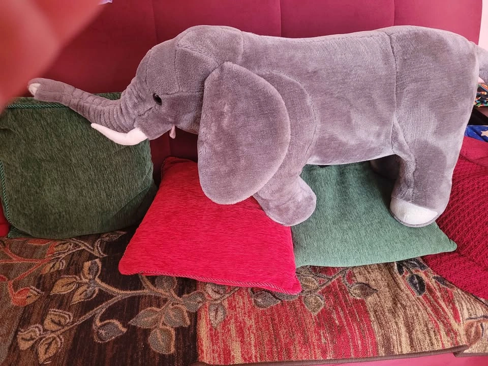Large Plush Elephant Toy - photo 3