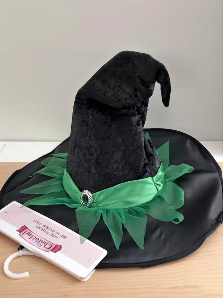 Halloween Witch Hat – Black & Green (Brand New with Tag)