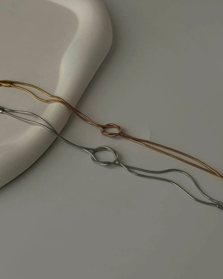 Minimalist Knot Bracelet – Gold & Silver - photo 2