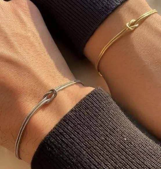 Minimalist Knot Bracelet – Gold & Silver - photo 3