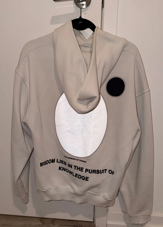 Zara Oversized Graphic Hoodie, Small, Off-White - photo 2