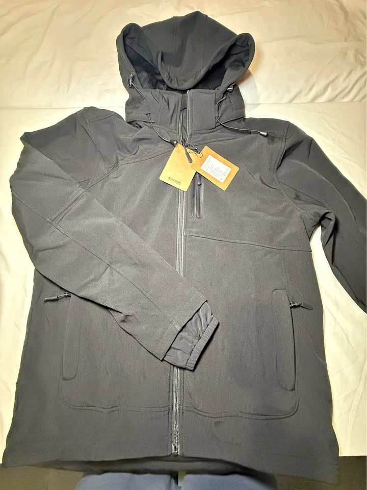 KUTOOK Black Softshell Windbreaker Jacket - Size XL