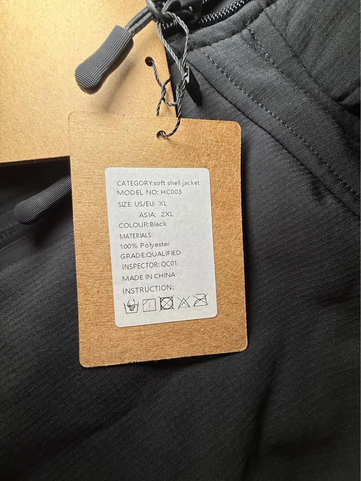 KUTOOK Black Softshell Windbreaker Jacket - Size XL - photo 4
