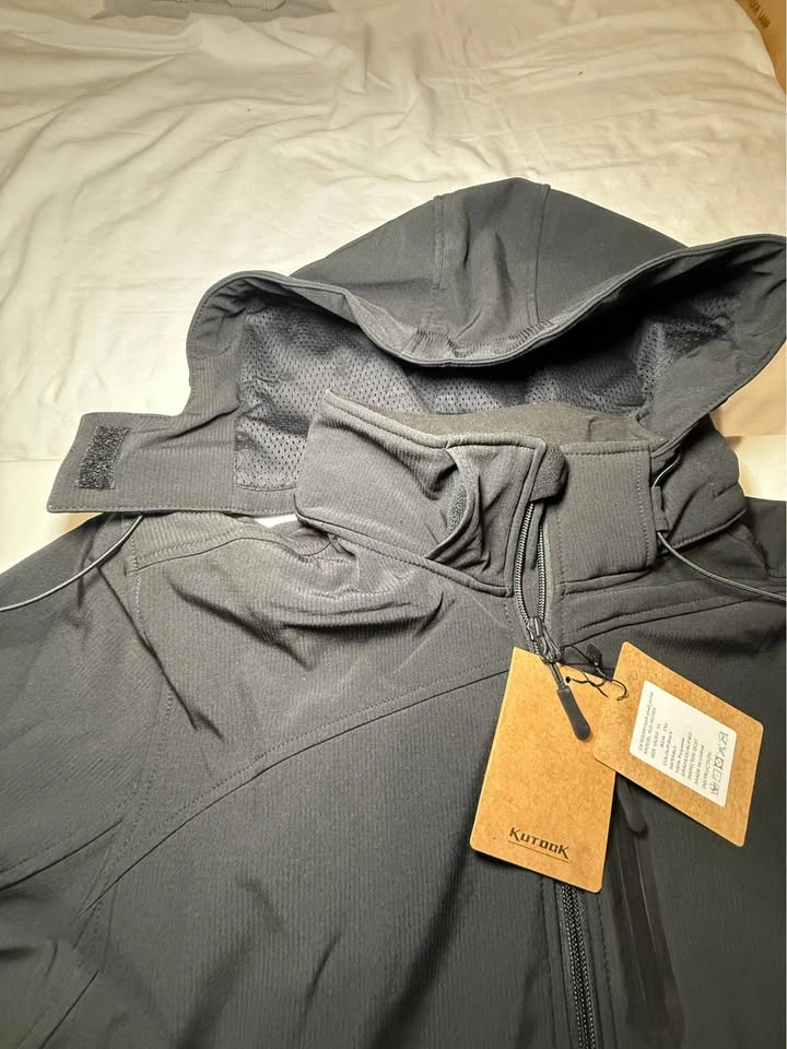 KUTOOK Black Softshell Windbreaker Jacket - Size XL - photo 5