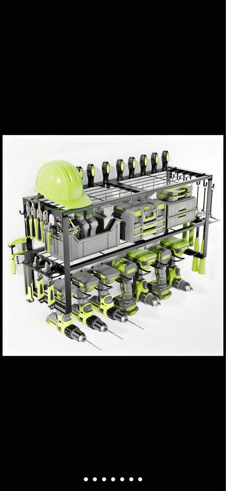 Power Tool Organizer Wall Mount, 3 Layer Tool Storage Rack