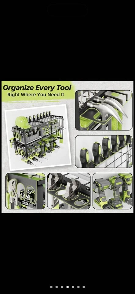 Power Tool Organizer Wall Mount, 3 Layer Tool Storage Rack - photo 5