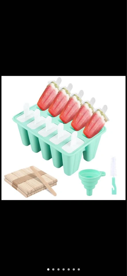 10-Cavity Popsicle Molds Maker Kit with Sticks and Brush - photo 2