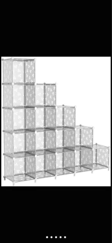 UNKU 15 CUBE STORAGE ORGANIZER, CLOSET ORGANIZER SHELF