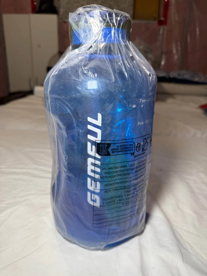 Motivational Water Bottle with Time Marker Straw 3L - photo 2