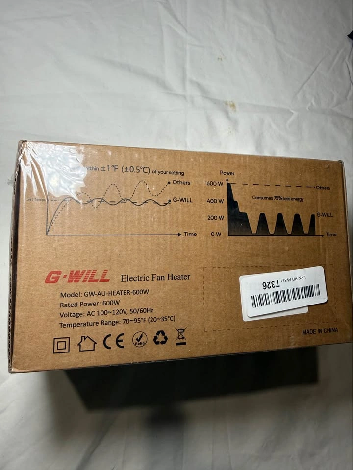 G-WILL Smart Plug-in 600W Ceramic Electric Space Heater - photo 4