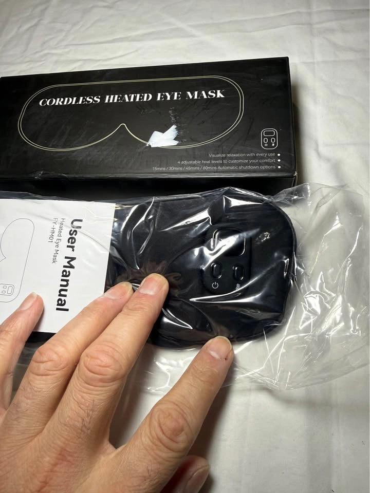 Heated Eye Mask for Dry Eye Relief, Cordless Warm Compress - photo 3