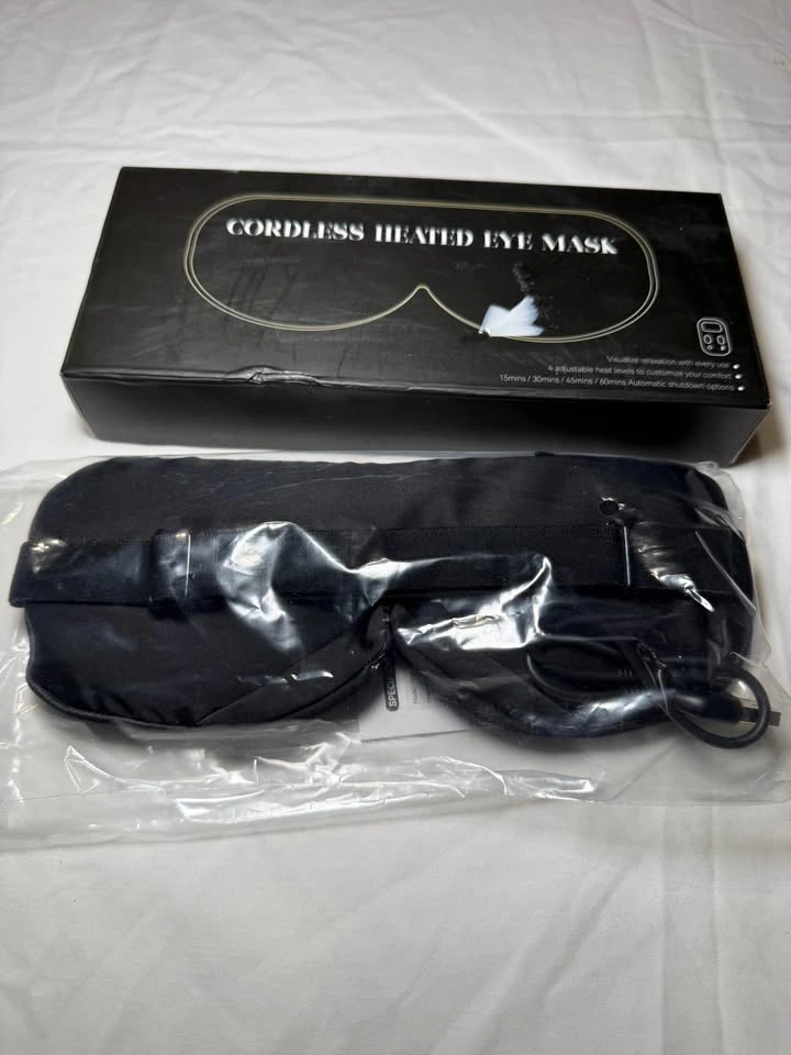 Heated Eye Mask for Dry Eye Relief, Cordless Warm Compress - photo 4
